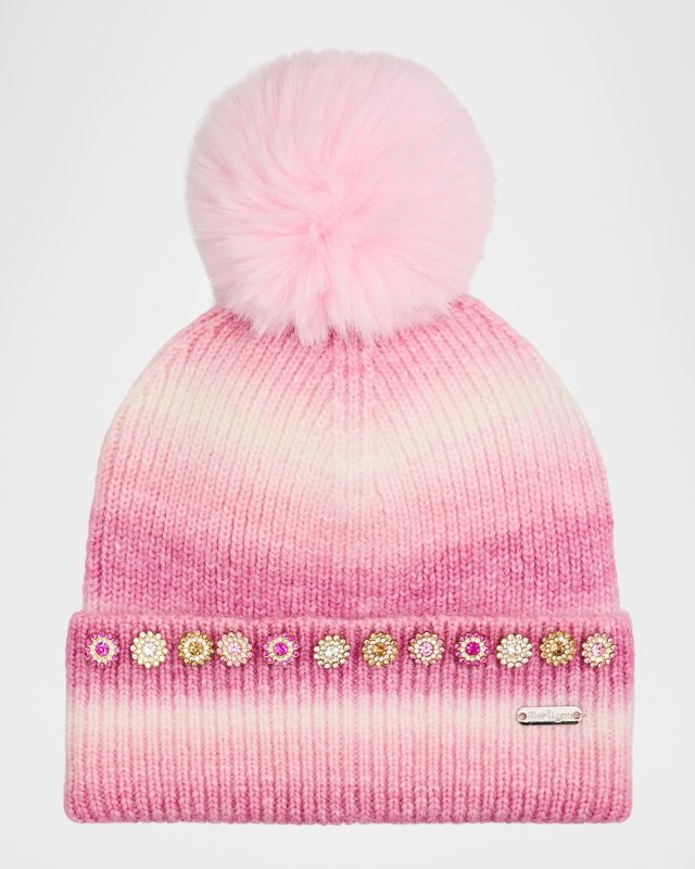 Kid's Ombre Crystal-Embellished Beanie